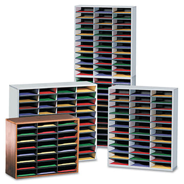 Fellowes® Literature Organizer, 48 Letter Sections, 38 1-4 X 11 7-8 X 34 11-16, Dove Gray freeshipping - TVN Wholesale